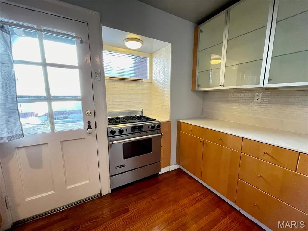 Kitchen with gas range