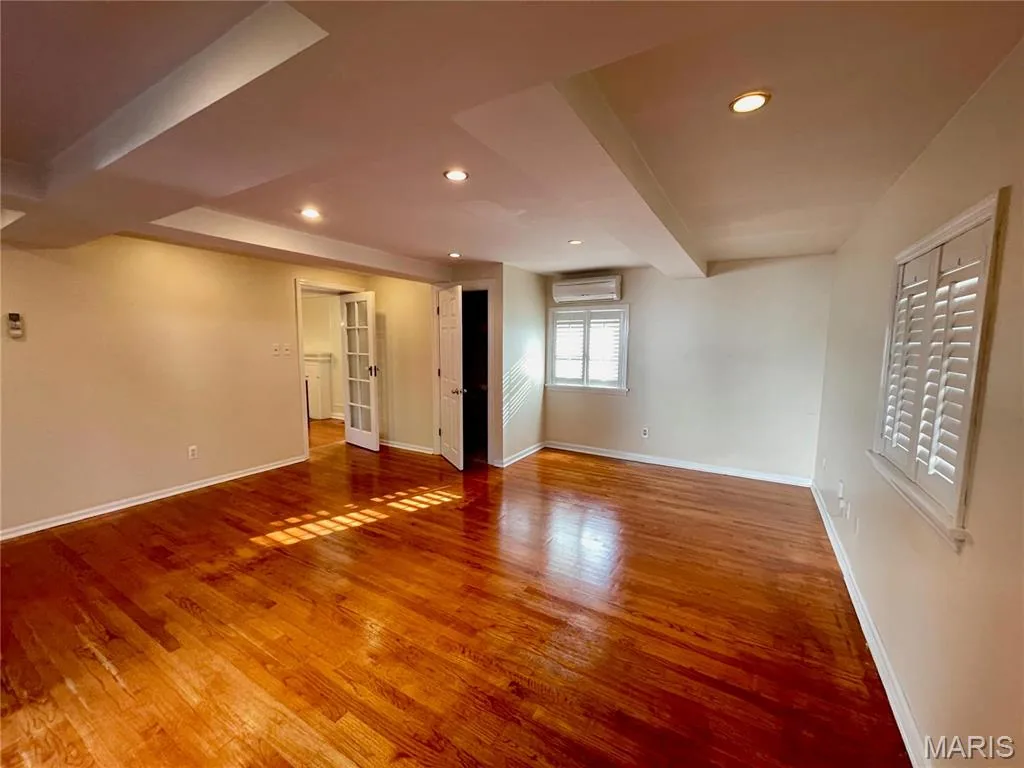Open living and dining area